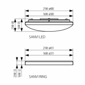 Plafonnier SANVI LED 16W CCT